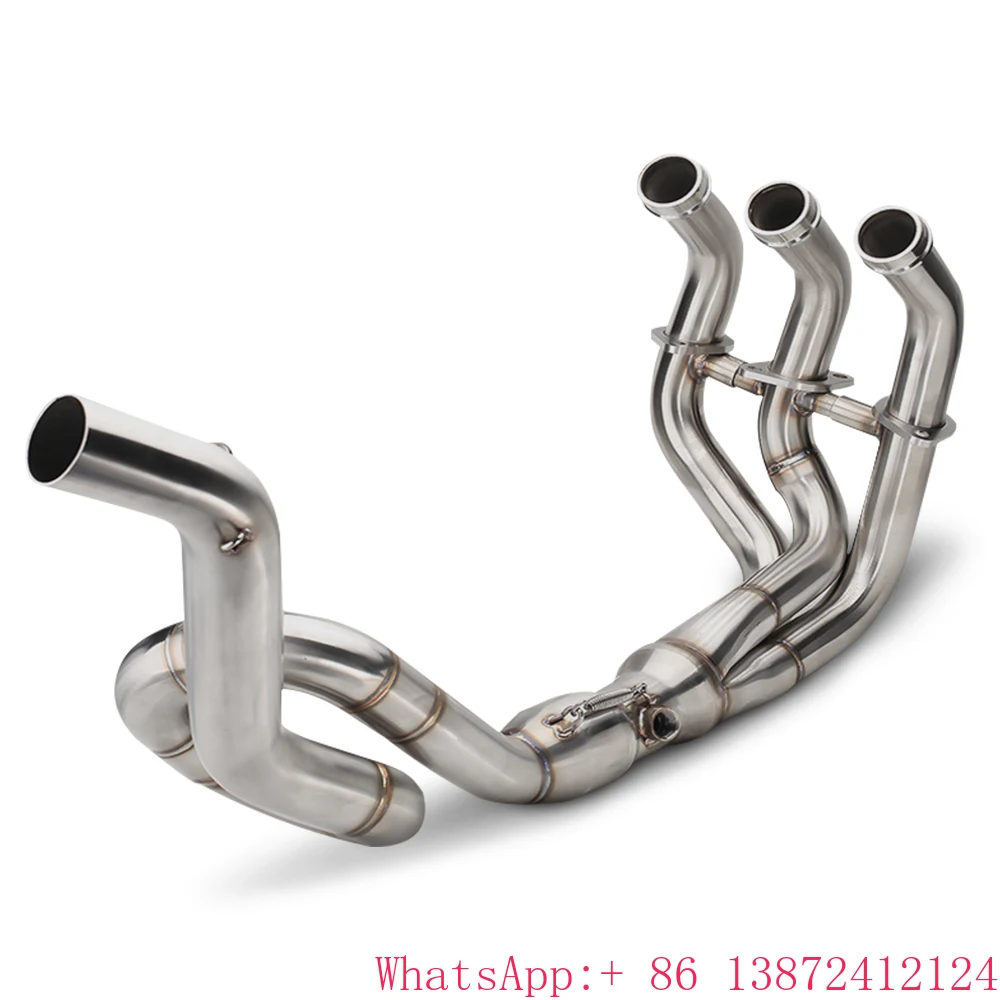 For YAMAHA MT09 FZ09 XSR900 2014-2020 Motorcycle Exhaust System Modify Stainless Roundabout Lengthen Front Header Pipe 51mm Tube