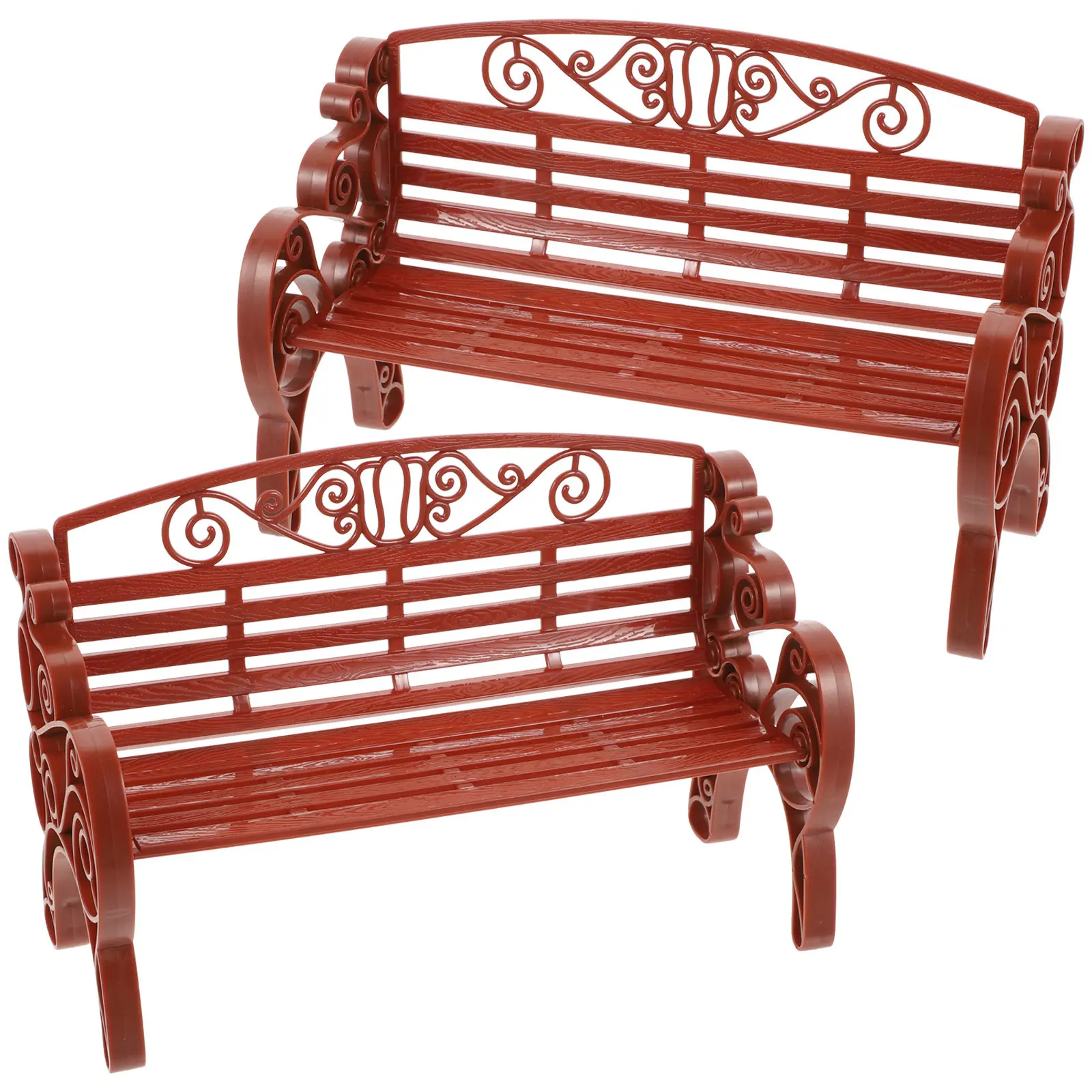 

2 шт. миниатюрные декоративные скамейки для сада, реквизит для фотосессий, украшение для микроландшафта, декор для дома и сада