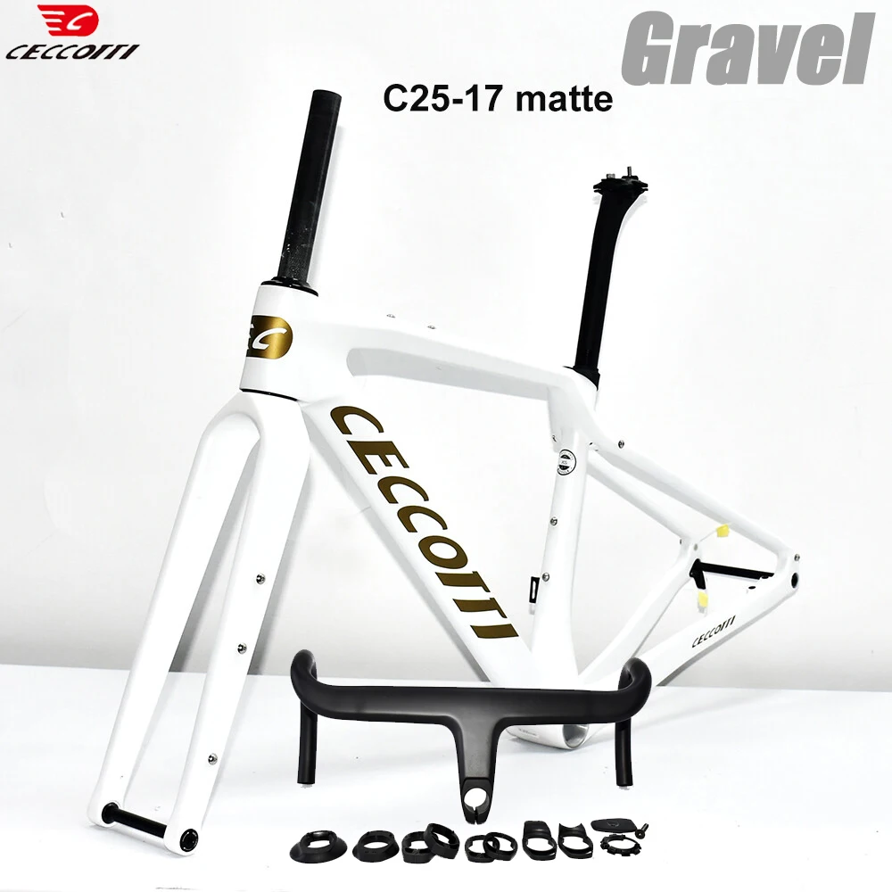 CECCOTTI Brand Gravel Frame Full Hidden Cable Design Bike Frame T1000 Full Carbon Gravel Frameset