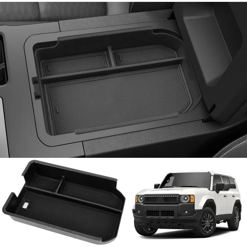 Center Console Organizer for Land Cruiser Prado LC250 J250 2024 2025 Interior Accessories ABS Armrest Tray