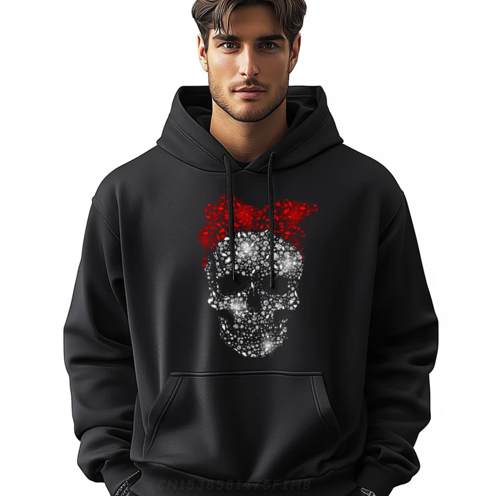 

Skull Big And Tall Pullover Hoodies Eco-Friendly Funny Gifts Long Sleeve Pullover Hoodie For Men