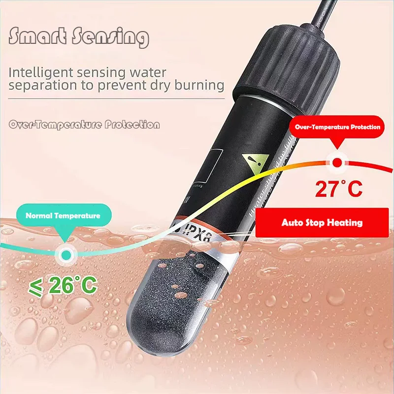 USB-Mini-Aquarium-Heizstab 10W, tauchbarer Thermostat-Heizer für kleine Aquarien, hält 26 Grad ° C Konstante Temperatur – Detail 2