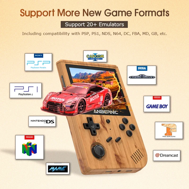 ANBERNIC RG351V Retro Chơi Game Cầm Tay Màn Hình IPS 3.5 INCH Mã Nguồn Mở Hệ Thống Linux Video Chơi Game Dành Cho NDS GBA chơi Game
