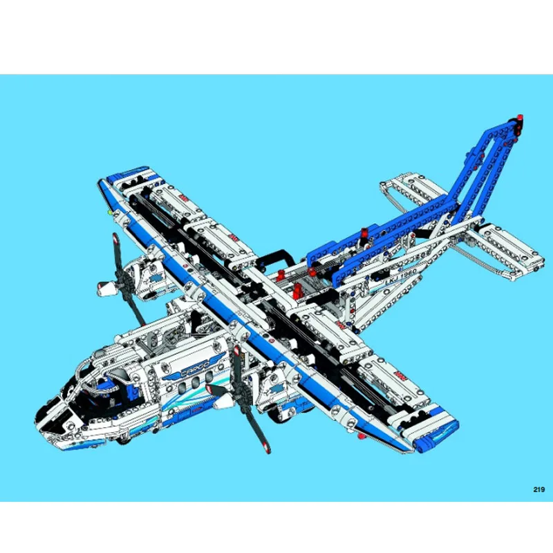 

42025Новый классический грузовой транспортный самолет, строительный блок, модель 1217, детали MOC, креативный детский строительный блок для мальчиков на день рождения, игрушка в подарок