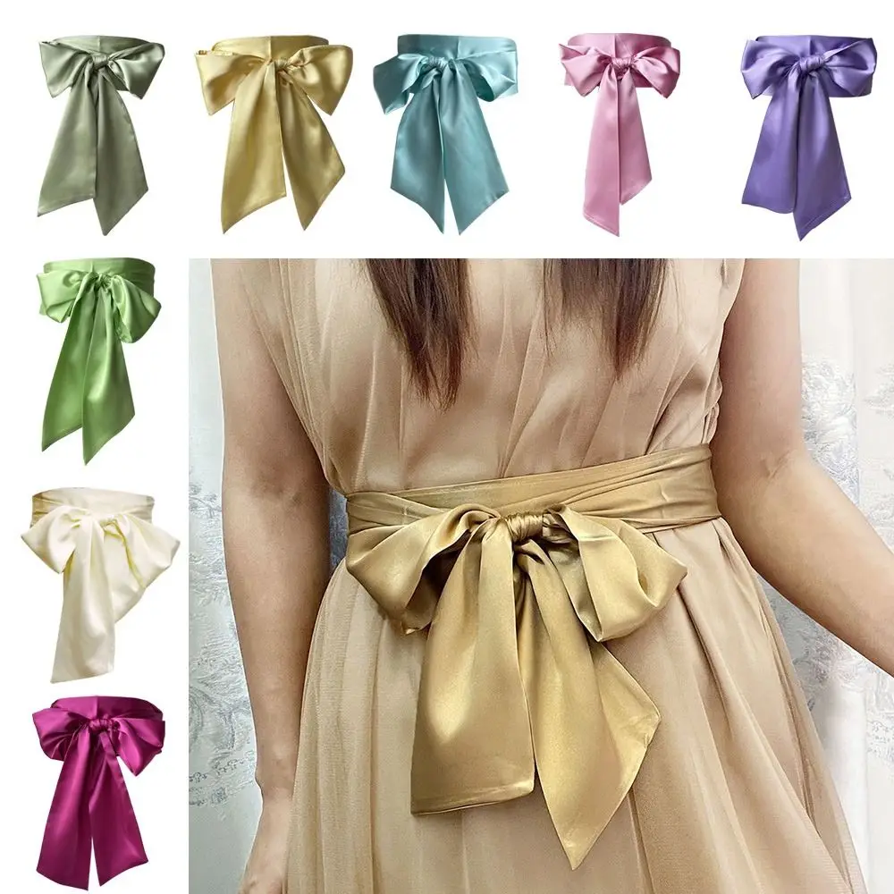 

Fashion Satin Silk Bow Corset Waist Belt Wide Decorative Lace Up Waistband Strap DIY Body Shapewear For Women Lady Girl Bridal