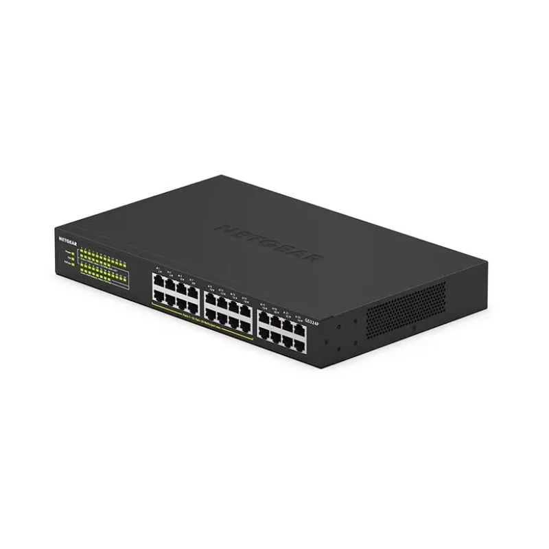 【علامة تجارية جديدة】مفتاح PoE+ Essentials غير مُدار (GS324) 24-Port Gigabit Ethernet PoE+ Essentials Switch مع 16-Ports PoE+