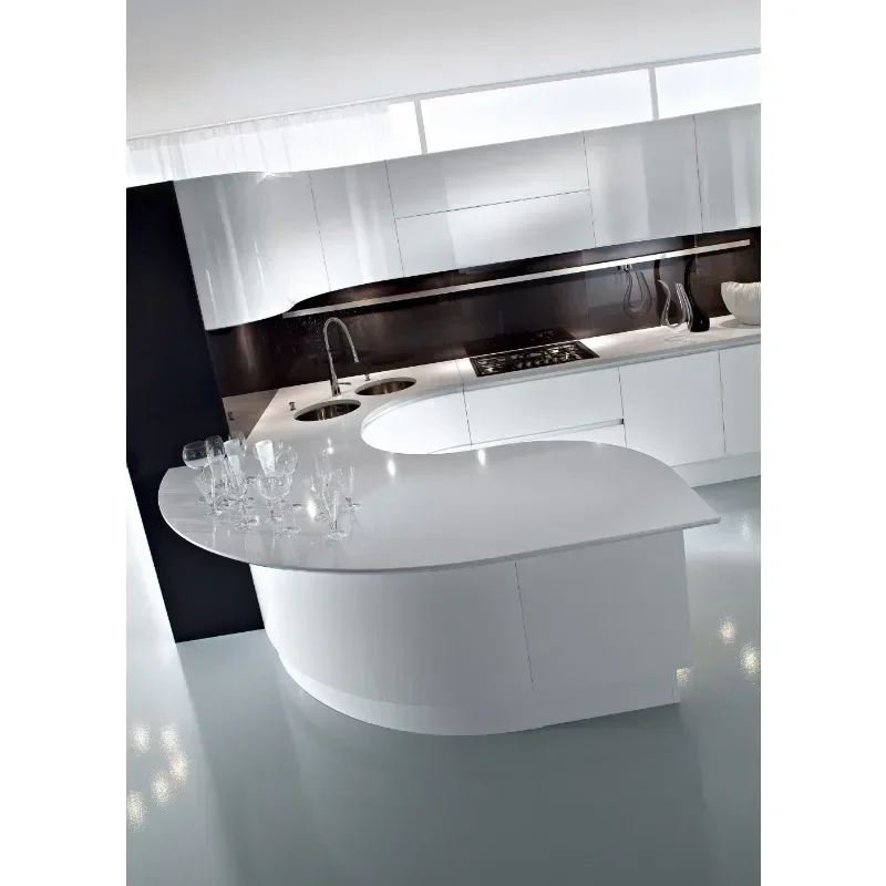 Hot Saleshot Sale Storage Cabinets Durable Artificial White Stone Kitchen Countertop Kitchen Cabinets Modern Designs Complete