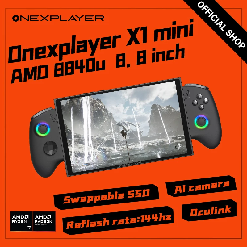 

Новый OneXPlayer X1mini 8,8-дюймовый ноутбук AMD 8840u Oculink для видеоигр, портативная игровая консоль, ПК, ноутбук, доставка