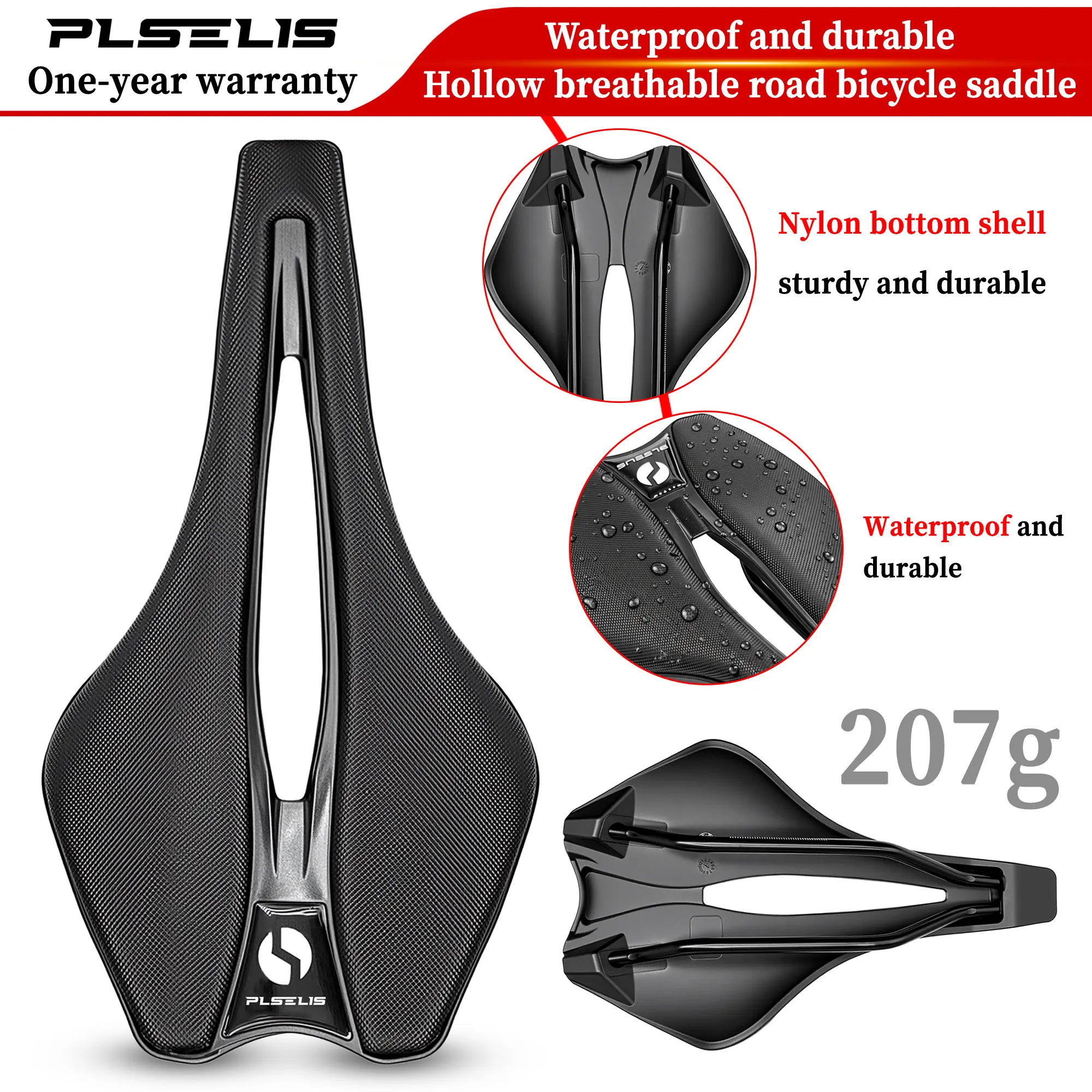 PLSELIS بيع ضوء سرج السيارة على الطريق دليل الهواء المجوف الضغط المضاد للانزلاق امتصاص الصدمات صلابة عالية والراحة.1821