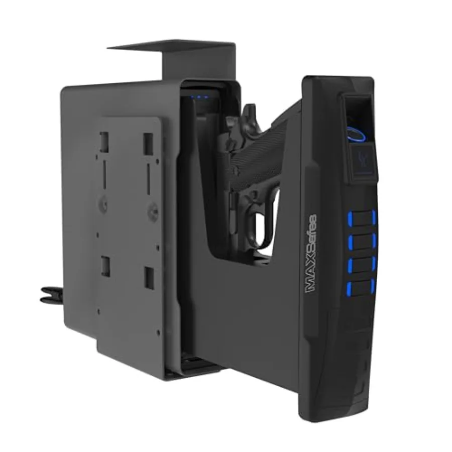 

Биометрический сейф-слайдер для пистолетов: для стола, прикроватной тумбочки, путешествий, с бесшумным режимом, автоматической раздвижной дверцей и распознаванием вен пальцев