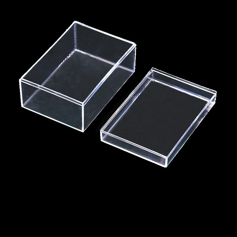 Clear Plastic Jewelry Storage Case, Mini Boxes, Rectangle, Square Collection Display, Small Packing Box , 100 Pcs