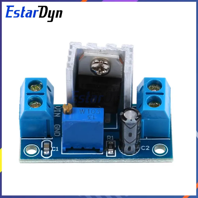 4pcs LM317 Adjustable Voltage Regulator Power Supply LM317 DC-DC Converter Buck Step Down Circuit Board Module Linear Regulator
