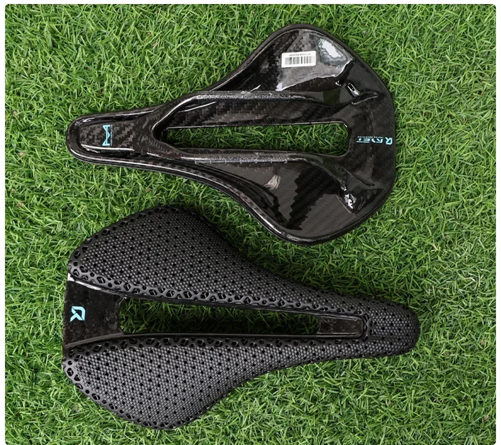 RYET Vollcarbon 3D-Gedruckter Fahrradsattel Breit 120g 155/152mm 7*9 Fahrradsitz EVA Sattel Triathlon Rennrad MTB Radsitz – Detail 24