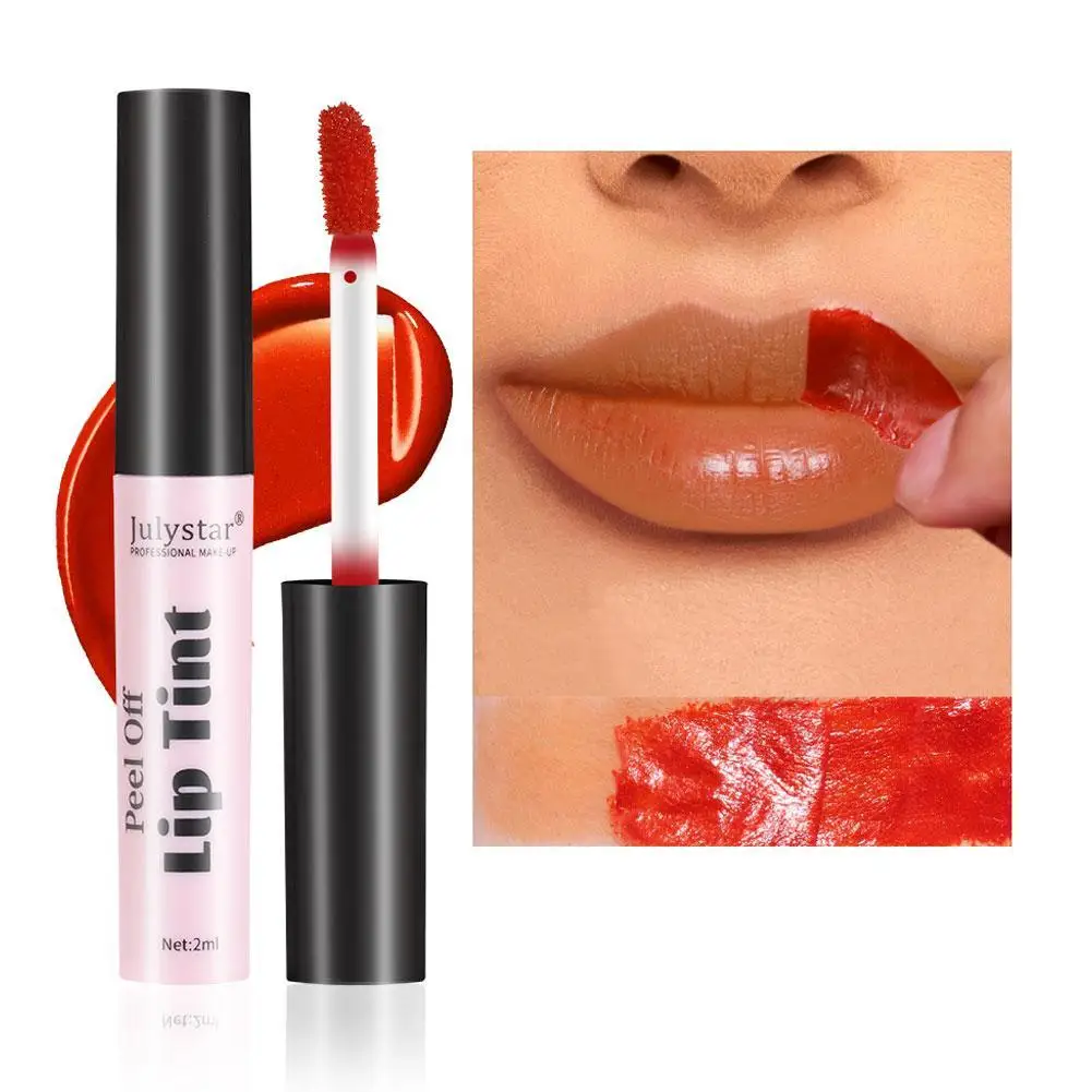 Julystar Nieuwe Lippenstift Afscheuren Lipgloss Met Langdurige Matte Lipgloss Voor Vrouwen Cosmetica 6 Kleur Make-Up