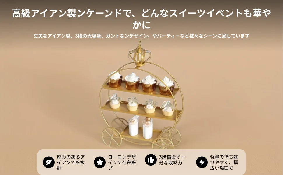 

3-х уровневая подставка для кексов, сервировочное блюдо для печенья, пончики, подставка для конфетного торта для послеобеденного чая, свадебного торжества, вечеринки, детского душа