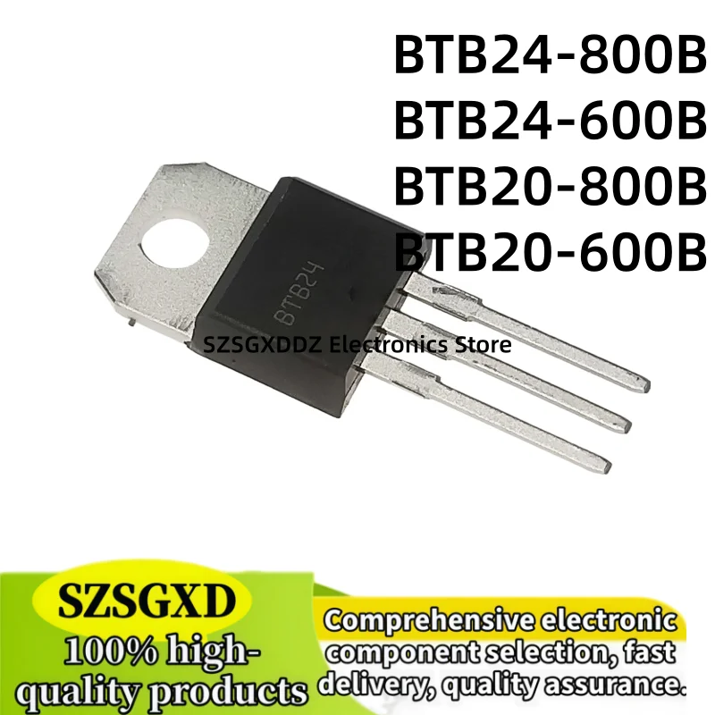 10-20pcs 100% new quality BTB20-600B BTB24-600B BTB20-800B BTB24-800B BTB24 BTB20 TO-220 bidirectional thyristor new in stock