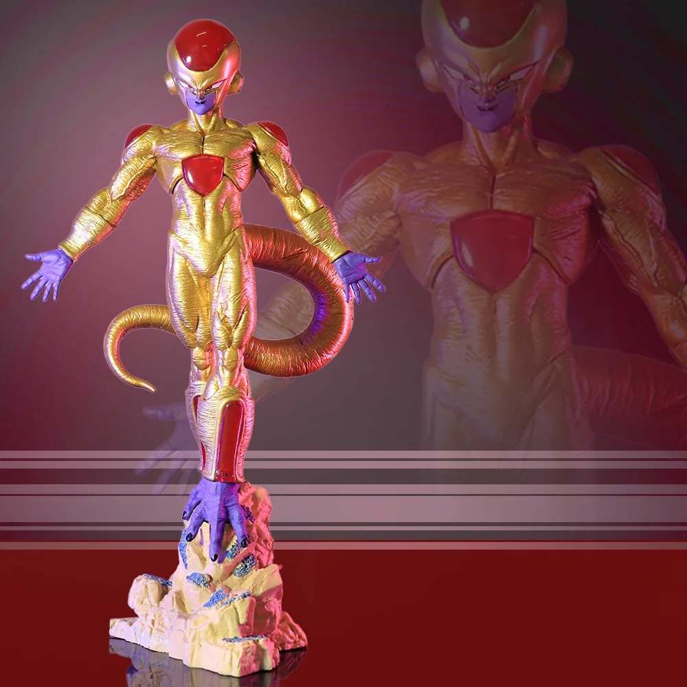 

26cm Exquisite Dragon Ball Cosmic Emperor Golden Frieza handmade model.PVC material.Desktop decoration collection.birthday gift