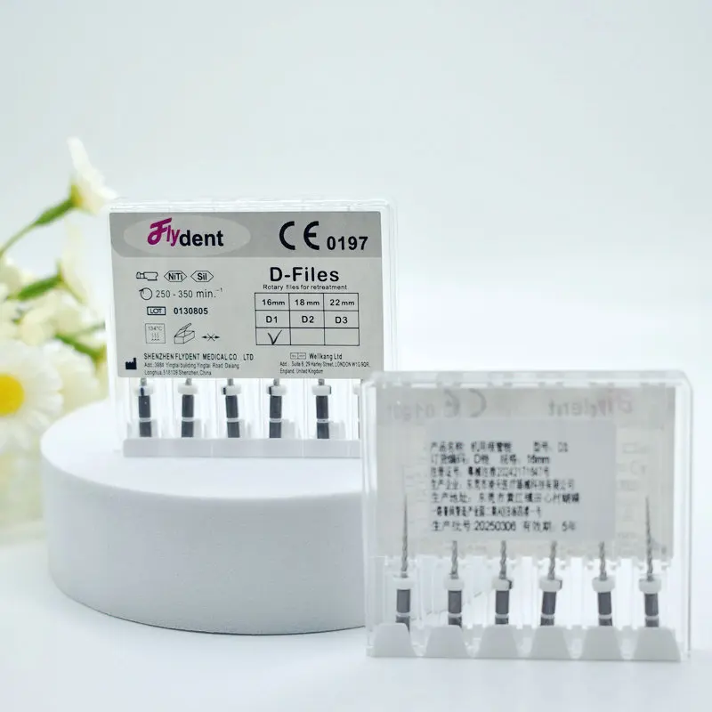 

3pcs Dental Instrument D files Teeth Whitening Retreatment Rotary Endodontic Files For Root Canal Cleaning