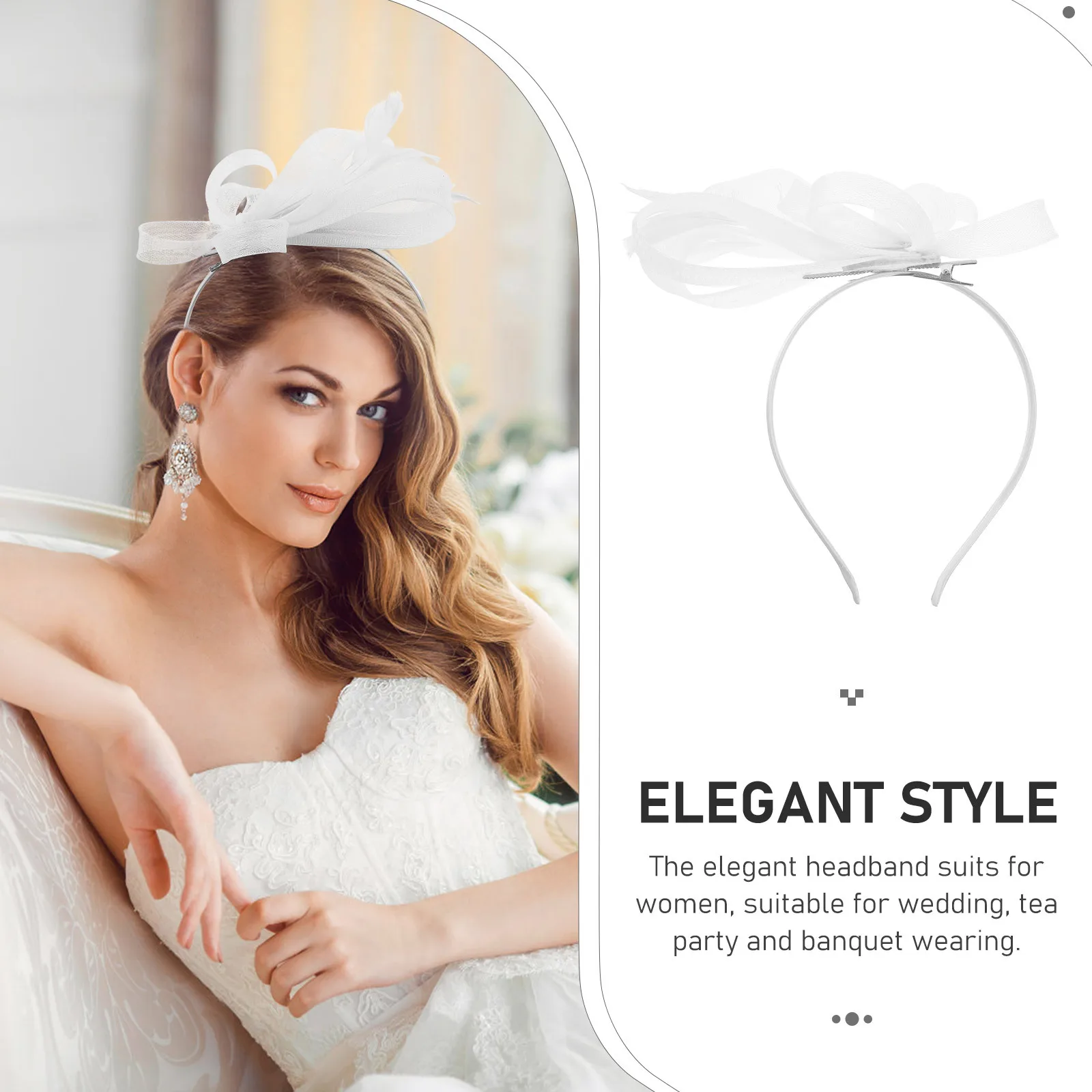 مشبك شعر على شكل زهرة عصابة رأس أنيقة للنساء لحفلات الشاي وحفلات الزفاف وحفلات الكوكتيل وإكسسوارات أنيقة طراز 1920S #3