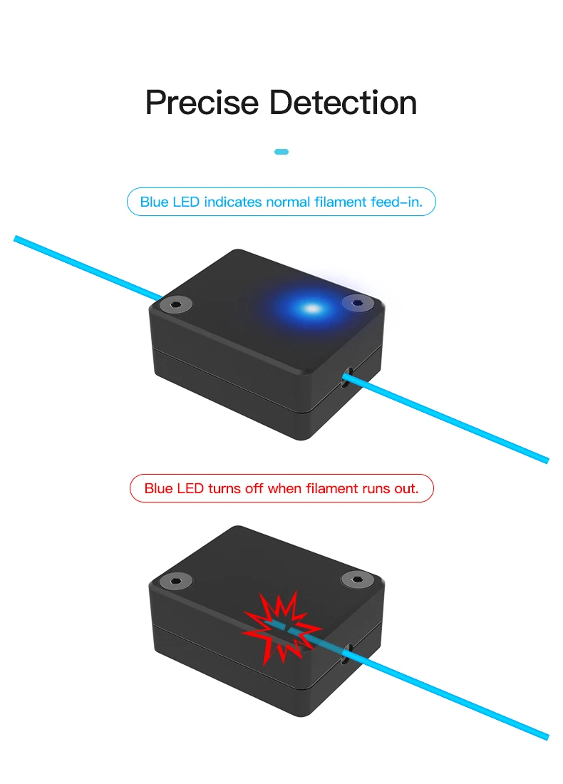 Kit detector de filamento original CREALITY compatível com acessórios de impressora 3D Ender-3 V3 SE_Ender-3 V3 KE