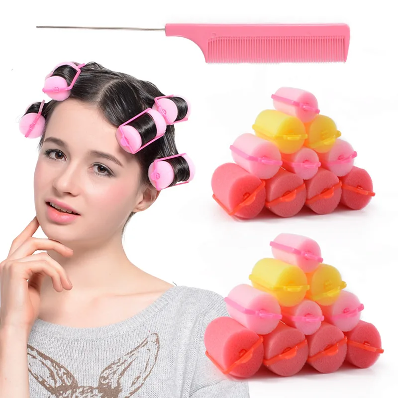 

10Pcs Soft Touch Foam Hair Rollers Flexible Styling Curling Tools Gentle on Hair Holding Design for Salon Worthy Curls Home Hair