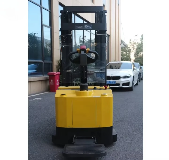 1600kg 2000kg Standing 3 Meters Lifting Electric Pallet Power Stacker Stacking Truck Forklift