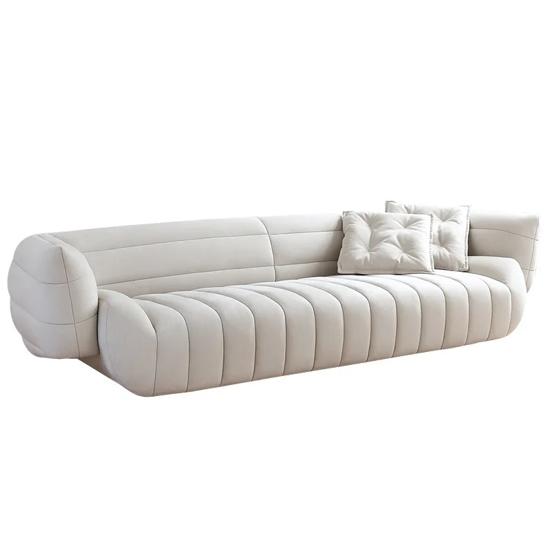 

Italian banana boat sofa Italian minimalist leave-in matte leather living room furniture
