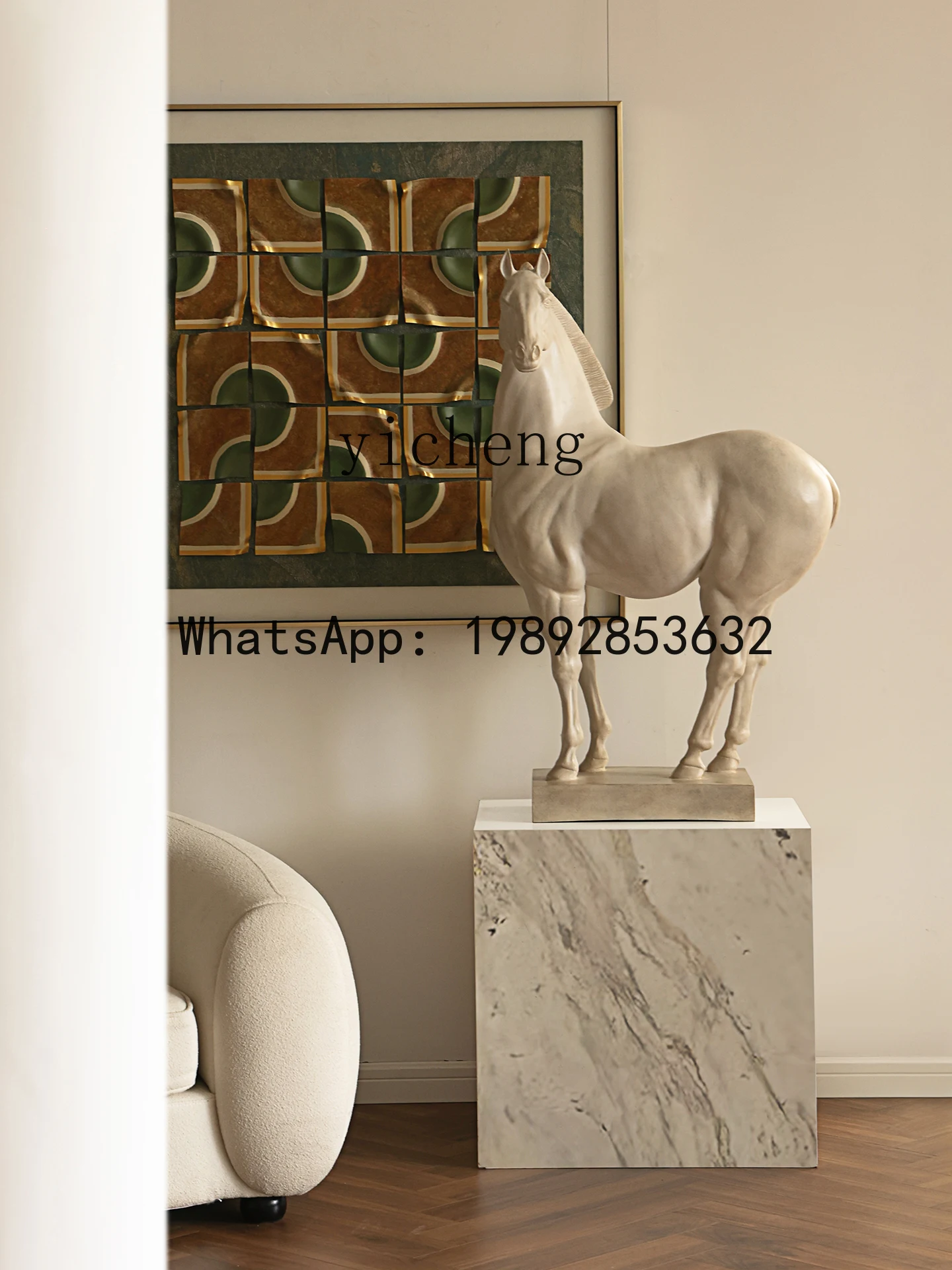 B3  Floor Sculpture Wealth Attraction Lucky Horse Rhythm Entrance Space Ornament