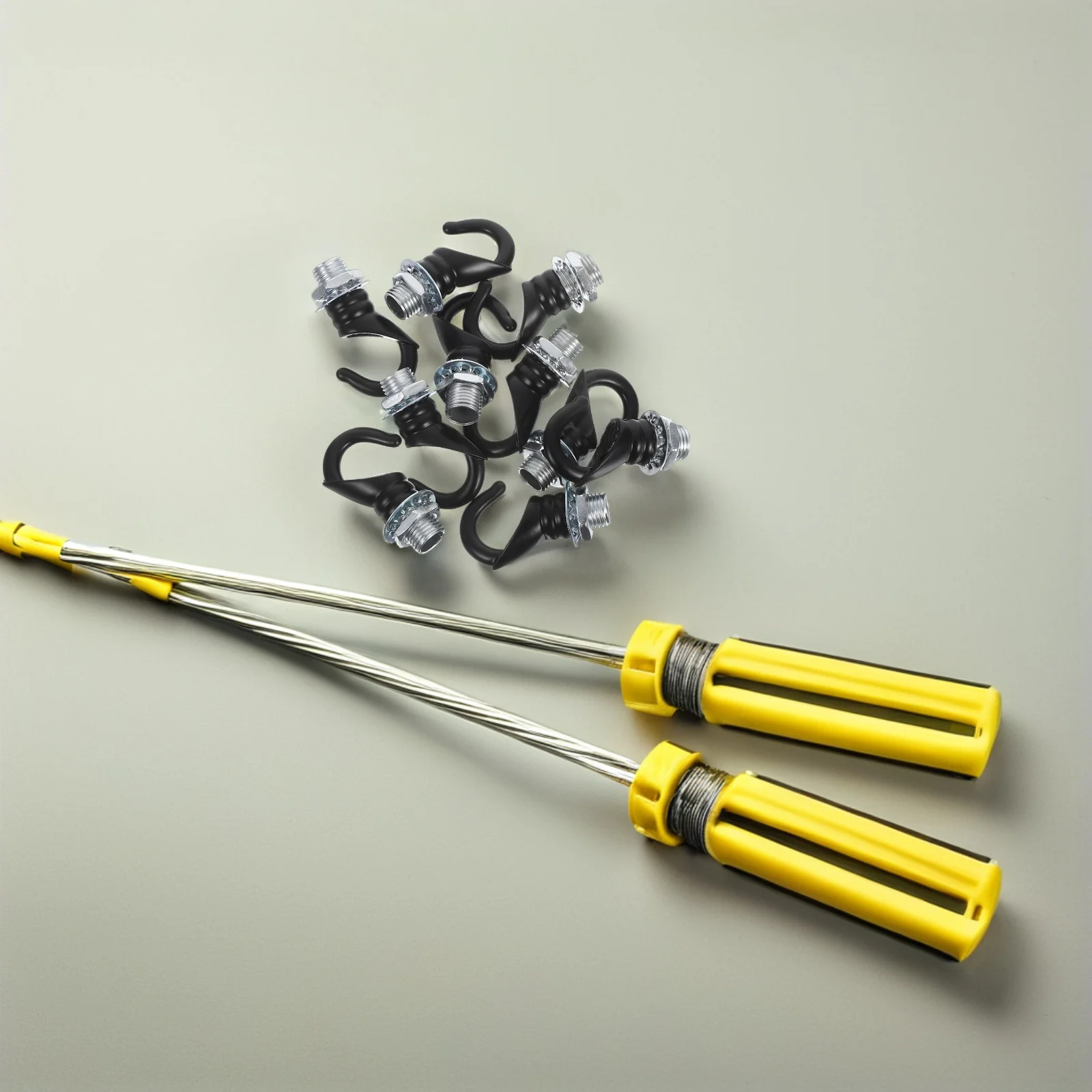 

10pcs Heavy Duty Ceiling Hooks For Pendant Lights Strong Load Bearing Chandelier Mounting Ring With Bull Durable