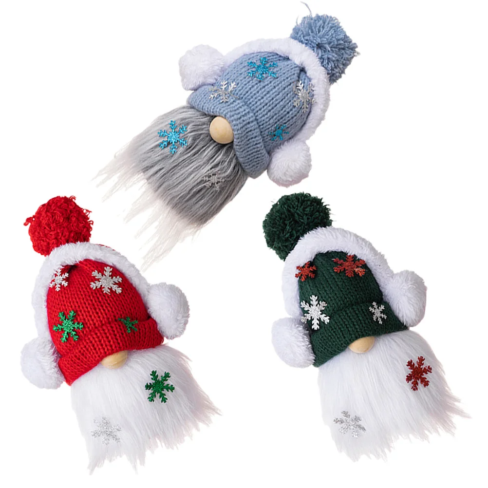 

3Pcs Holiday Ornaments Lovely Xmas Gnome Tabletop Centerpiece Christmas Decoration Gift Christmas Gnomes Holiday Ornaments