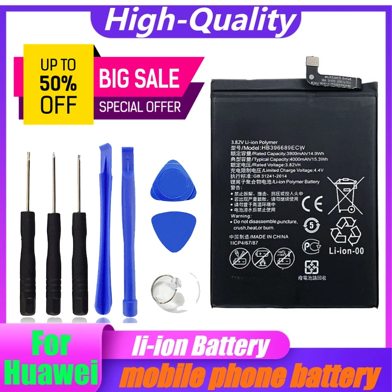 4000mAh for Huawei Mate 9 / Enjoy 7 8 9 Plus / Play 8C Mobile Phone Charging Battery HB396689ECW