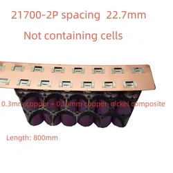 Manufacturers Sell 21700 Copper Bus 2P Red Copper 0.3mm Length 800mm Free Cutting   Copper Ttrip Through 200A Spacing  22.7mm