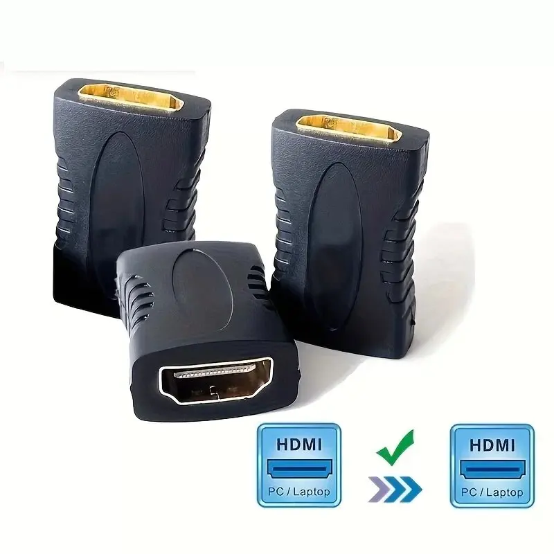 2Pc Extender Adapter Coupler Connector HDMI Female To Female F/F 1080P 4K HDTV