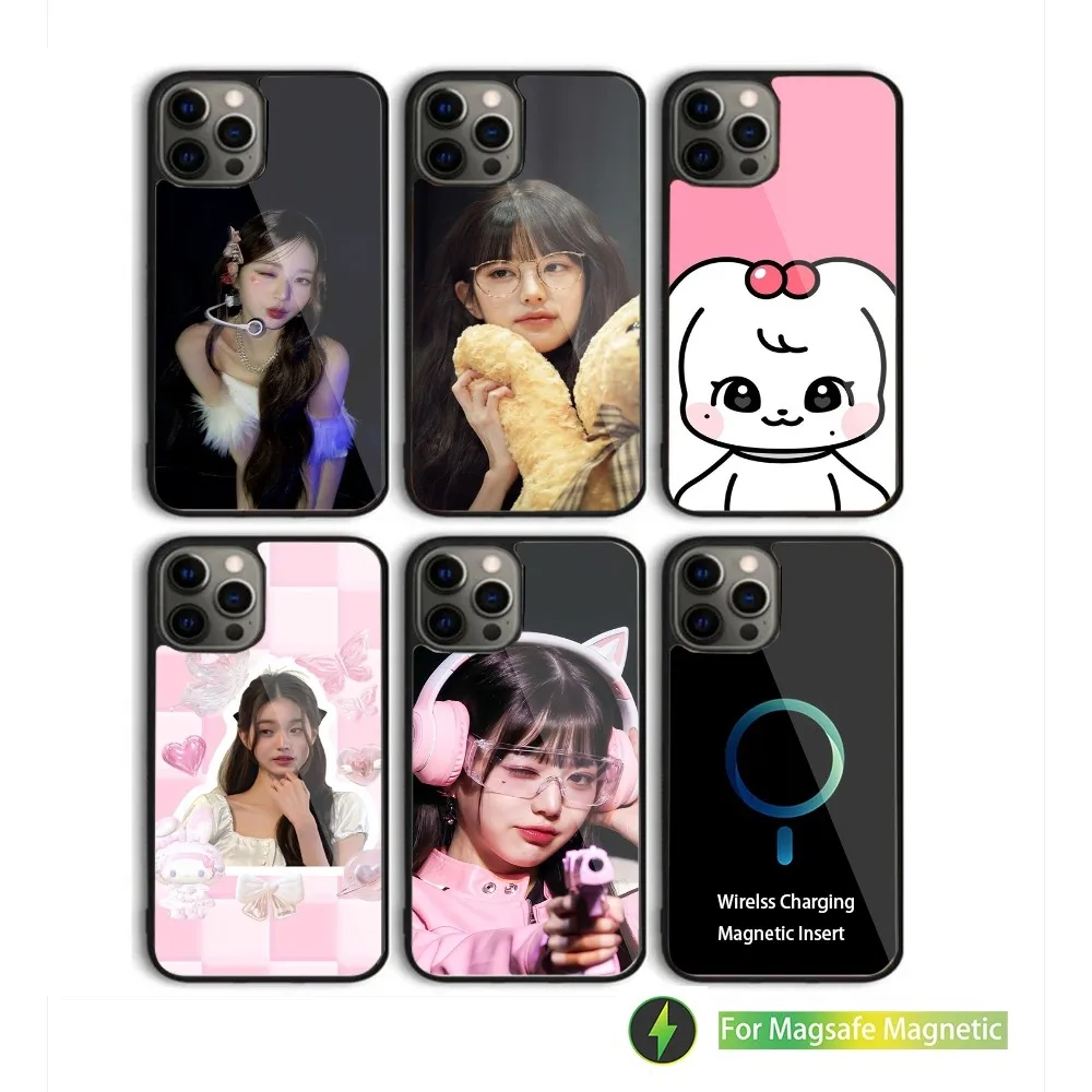 

Чехол для телефона Kpop Jang Wonyoung для iPhone 15,14,13,12,11,Plus,Pro,Max Mini Magsafe, магнитная Беспроводная зарядка
