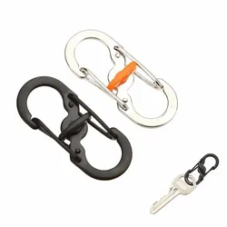 Hang Buckle Stainless Steel Keychain Locking Anti-theft S Buckle Safety Security Hook Car Key Buckle