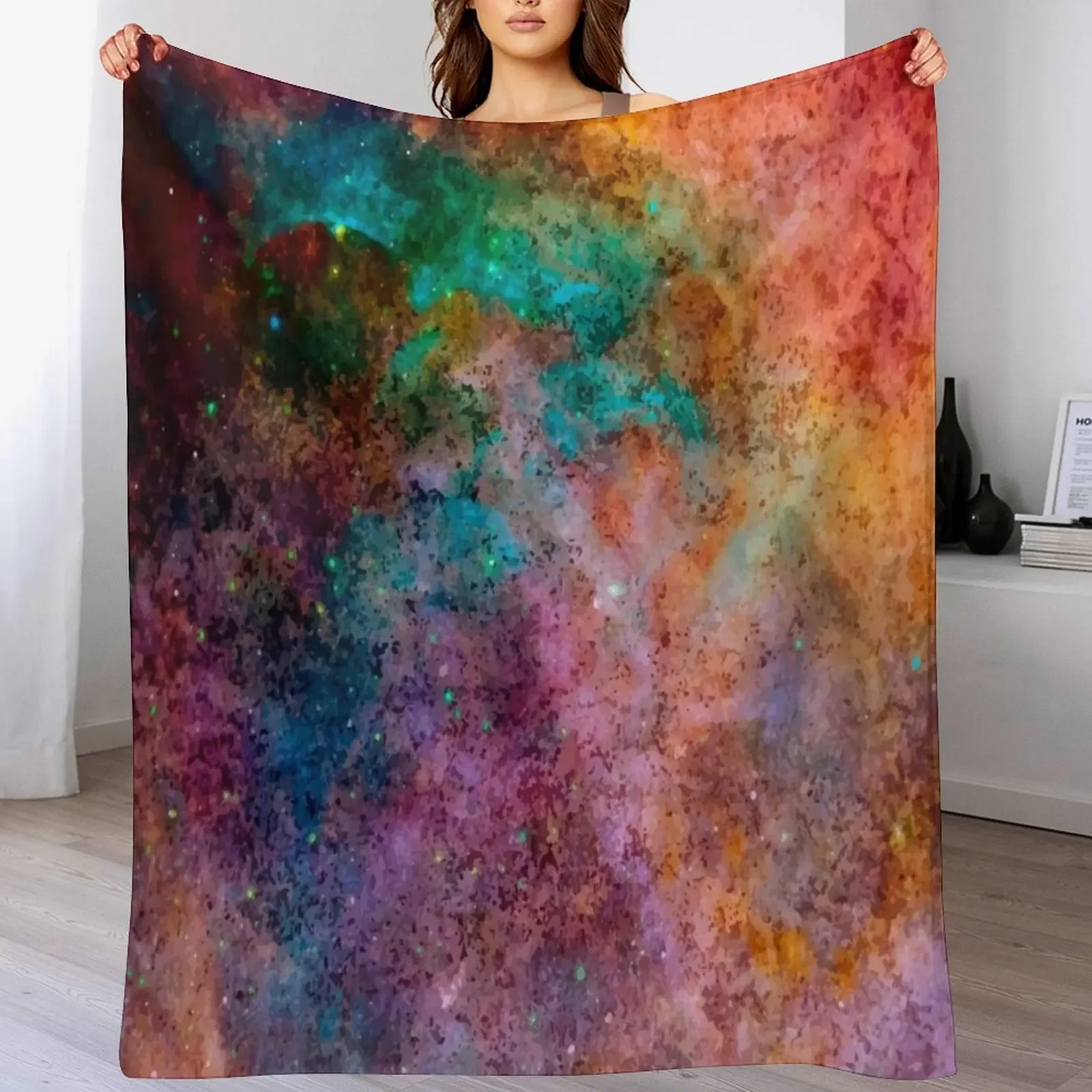 I love Galaxy gift idea for space lovers Throw Blanket Soft Plush Blanket as Housewarming Gift