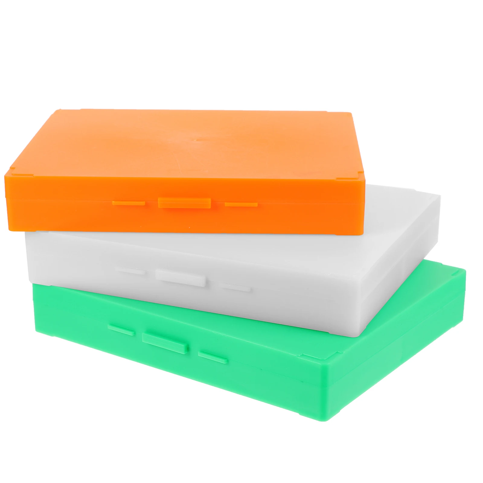 

3 Pcs Microscope Slides Case Bracket Storage Holder Abs Boxes for Labs Storing Tool Container