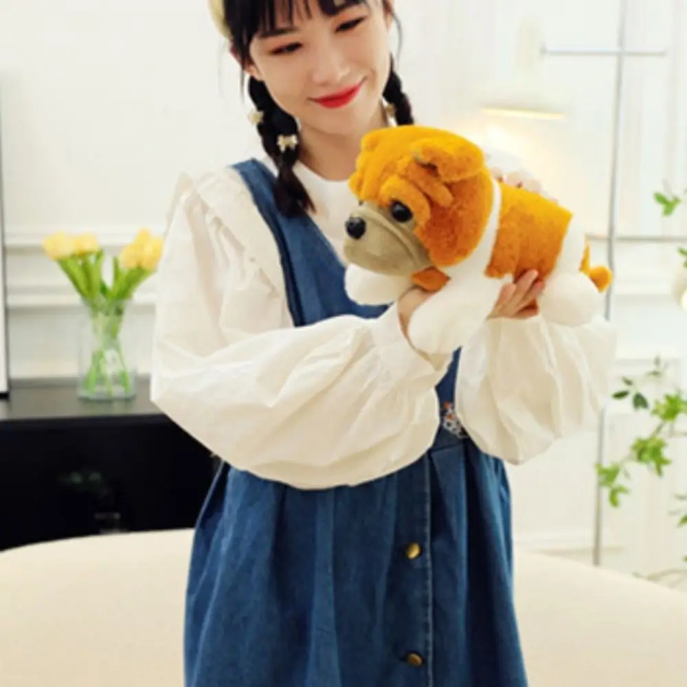 

Animals Alpaca Thick Eyelids Shar Pei Dog PP Cotton Lying Shar Pei Dog 23/35/50cm Fluffy Animals Stuffed Christmas