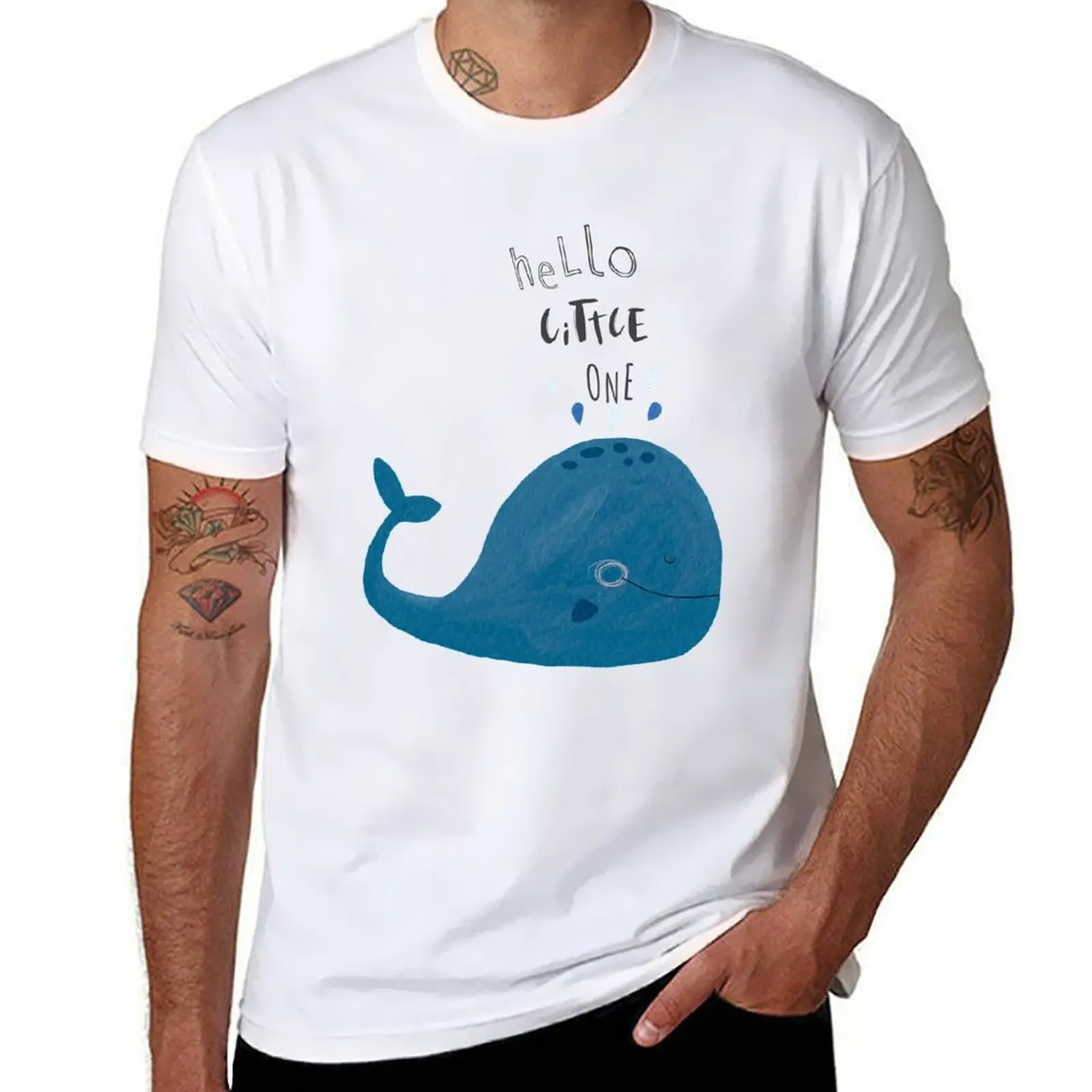 

Hello Little One (Blue) T-Shirt funny t shirts cotton t shirt man designer T-Shirt