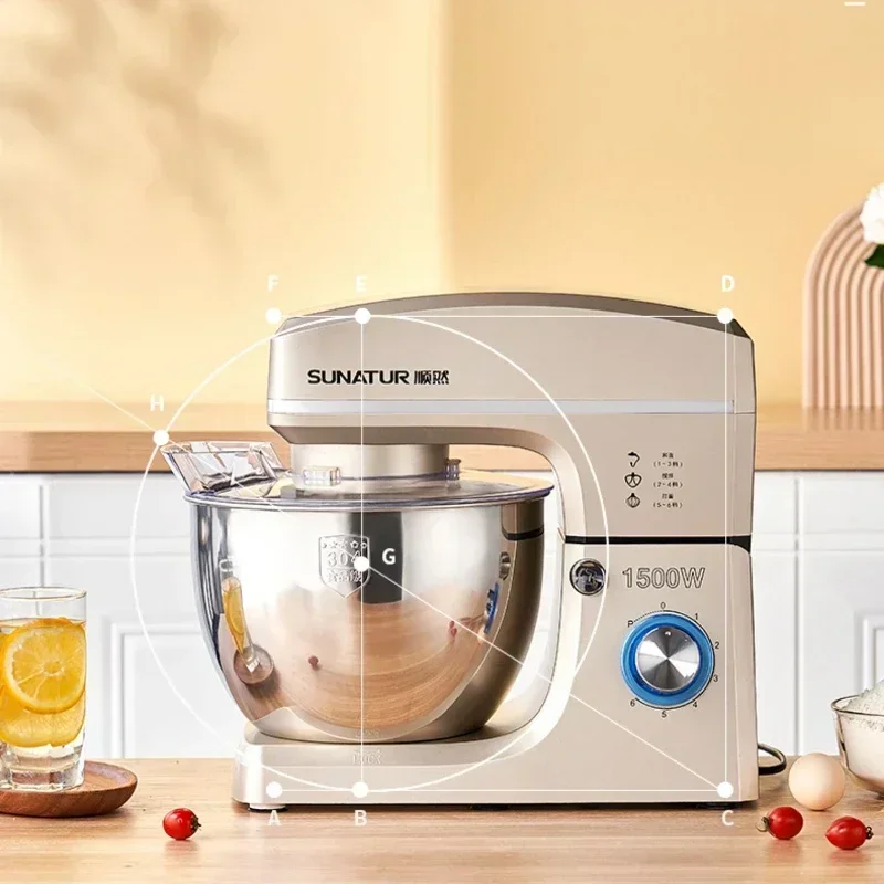 8l Mehl mischer Küche gewerbliche All-in-One-Haushalts-Stand mixer Eiermehl Rühren und Kneten automatische Koch maschine