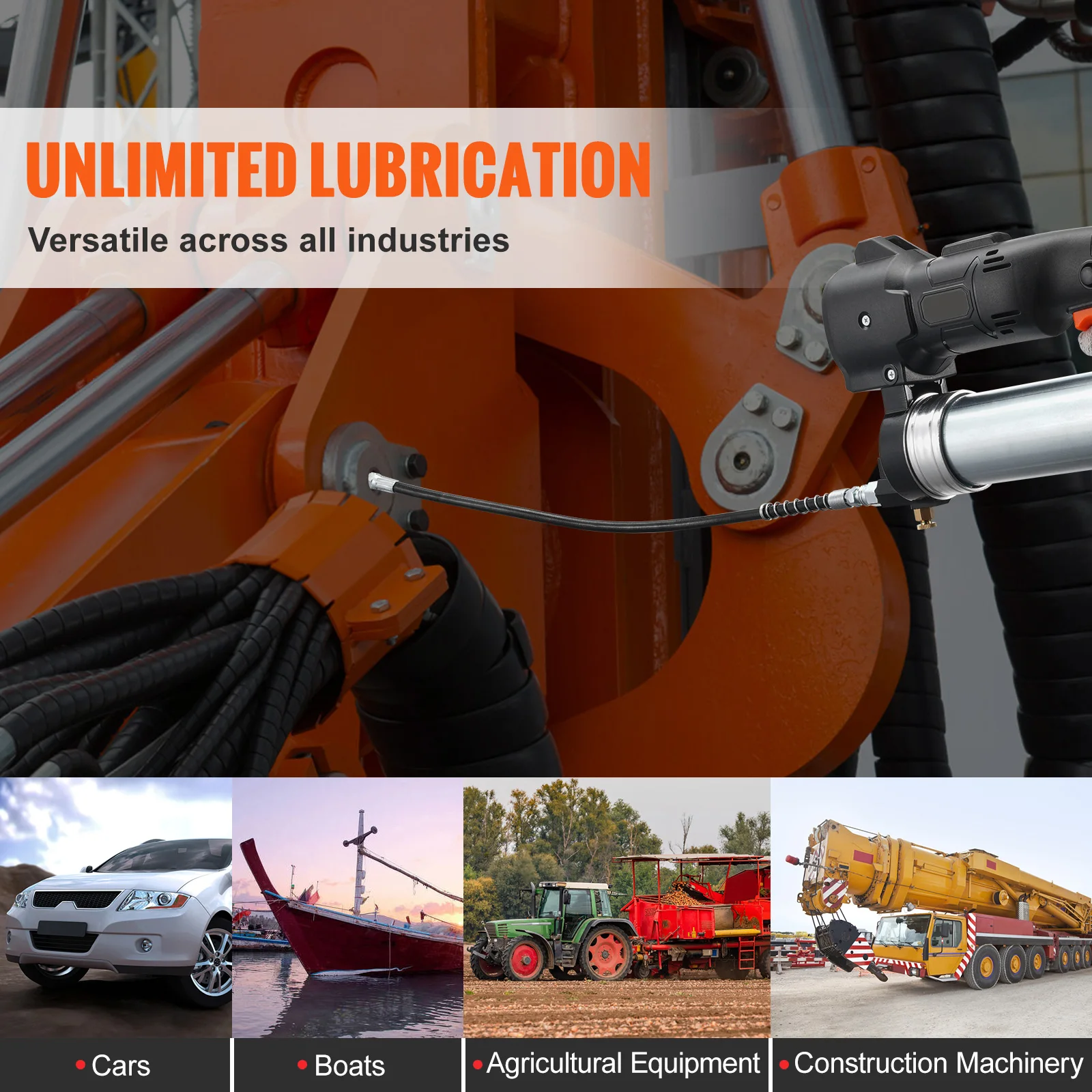 SucceBuy 10000PSI 20-вольтовый беспроводной электрический смазочный пистолет, комплект с питанием от батареи и двумя батареями, чехол для переноски, зарядное устройство в комплекте