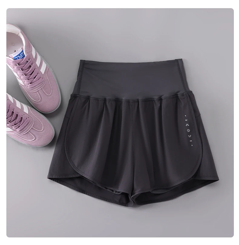 DRUR Damen-Radhose, hohe Taille, schnell trocknend, Yoga-Shorts, Damen-Sommer-Sport, kurze Hose mit Innenfutter, Fitnessstudio-Bekleidung – Detail 10