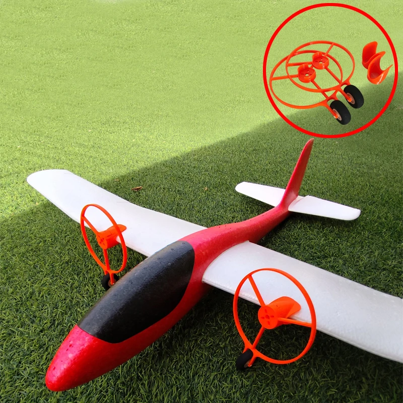 1Pair Simulation Motor Mount Landing Gear with Wheels Fit 1306/1506/1806 Motors Upgraded Parts for 86cm Hand-launch Glider Model