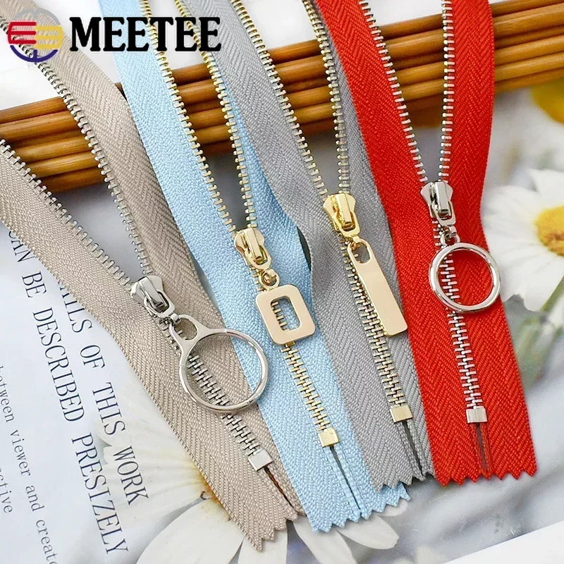 3Pcs 3# Metal Zippers for Sewing 15/18/20/25/30cm Close-end Zips Auto Lock Bag Shoes Decorative Zipper Purse Pocket Closure