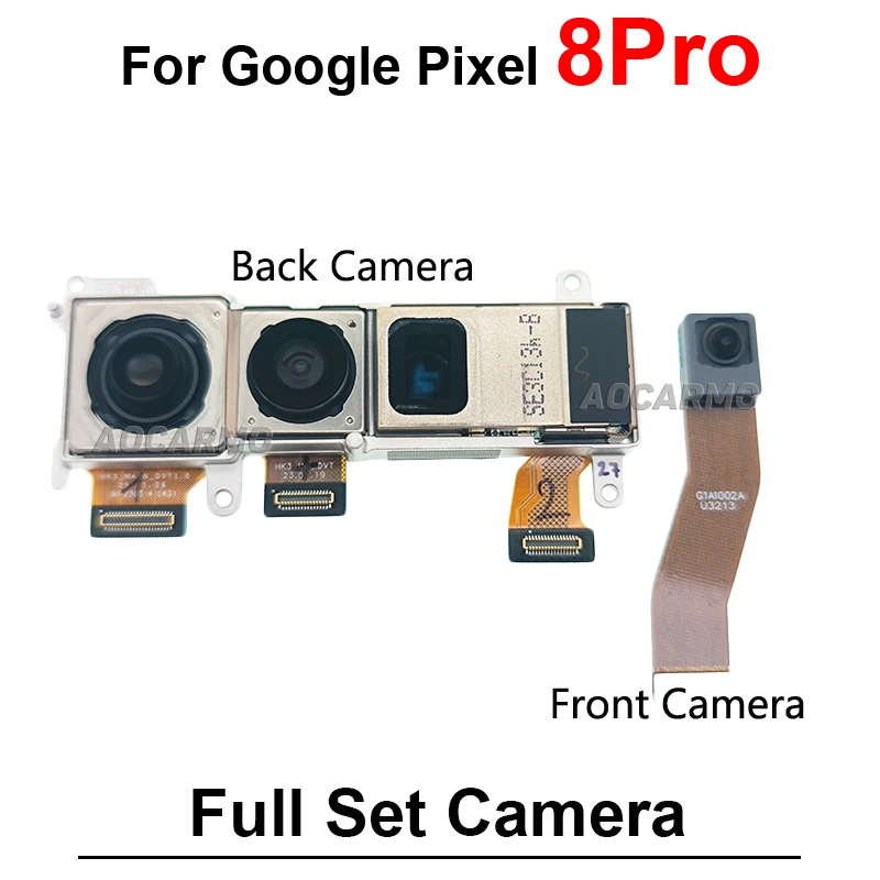 مواجهة أمامية + كاميرا خلفية واسعة مجموعة كاميرات رئيسية كابل مرن لقطع غيار Google Pixel 8 Pro 8Pro