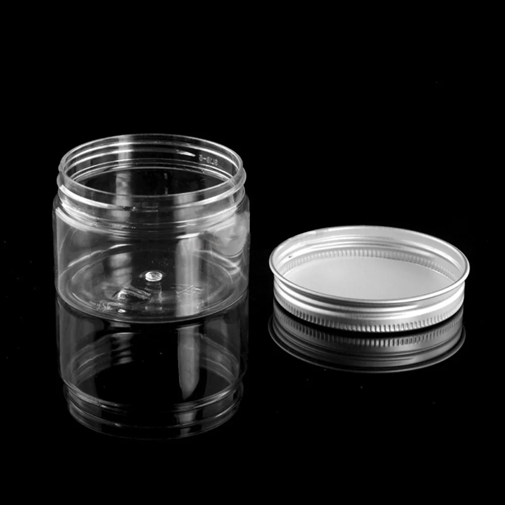 

Transparent Pet Plastic Empty Container 71x71x62cm Leakproof Travel Cream Jars Lotion Bottle Makeup Case