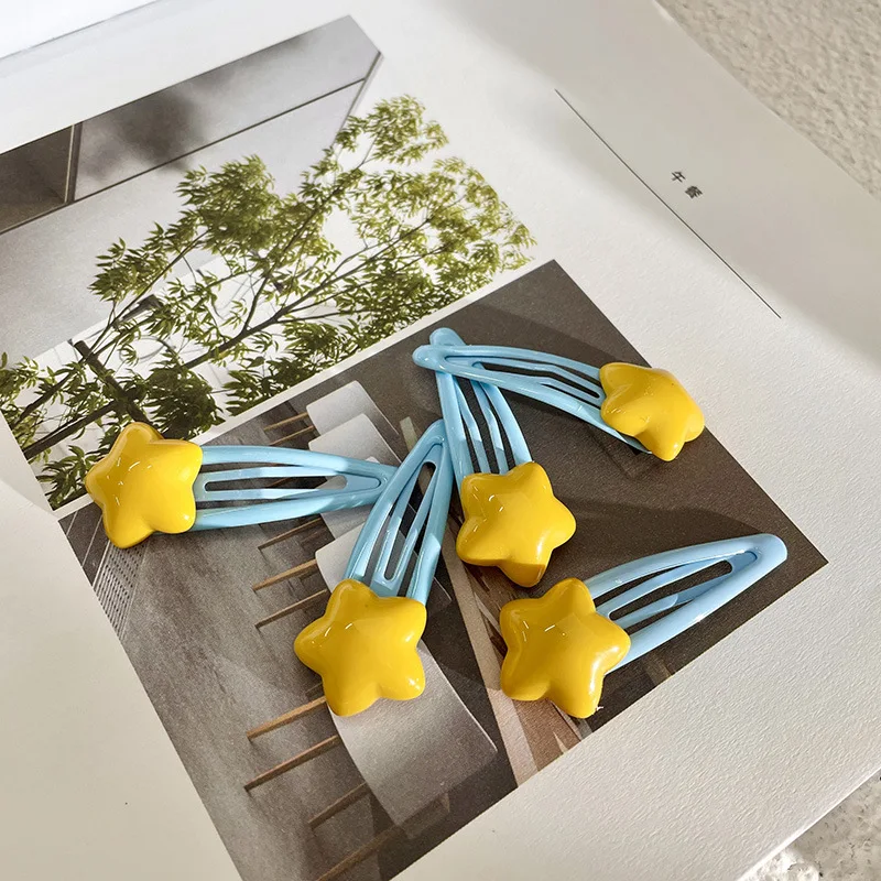 Gelber Stern Y2K Haarnadel Mode Pony Seitenclip Mädchen Süße BB Haarspangen Haarspangen Kopfbedeckung Kinder Student Haarschmuck