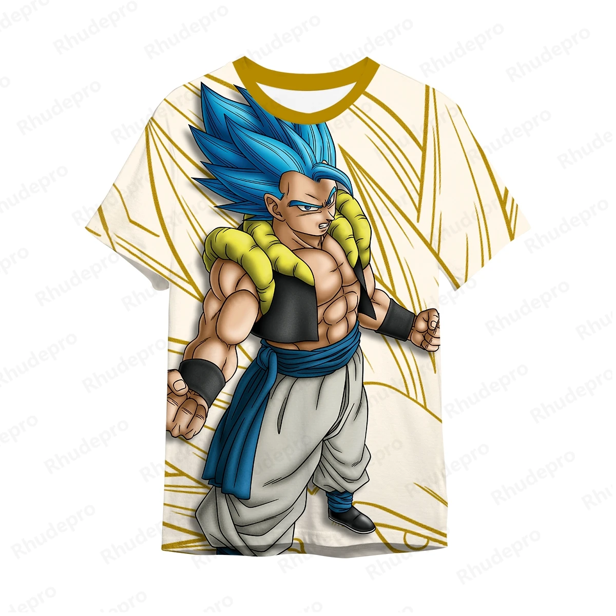 3D Printed T-Shirt Men Vegeta Dragon ball Anime Clothing Men\'s High Quality Goku Harajuku Style 2024 Hip Hop Y2k Trend