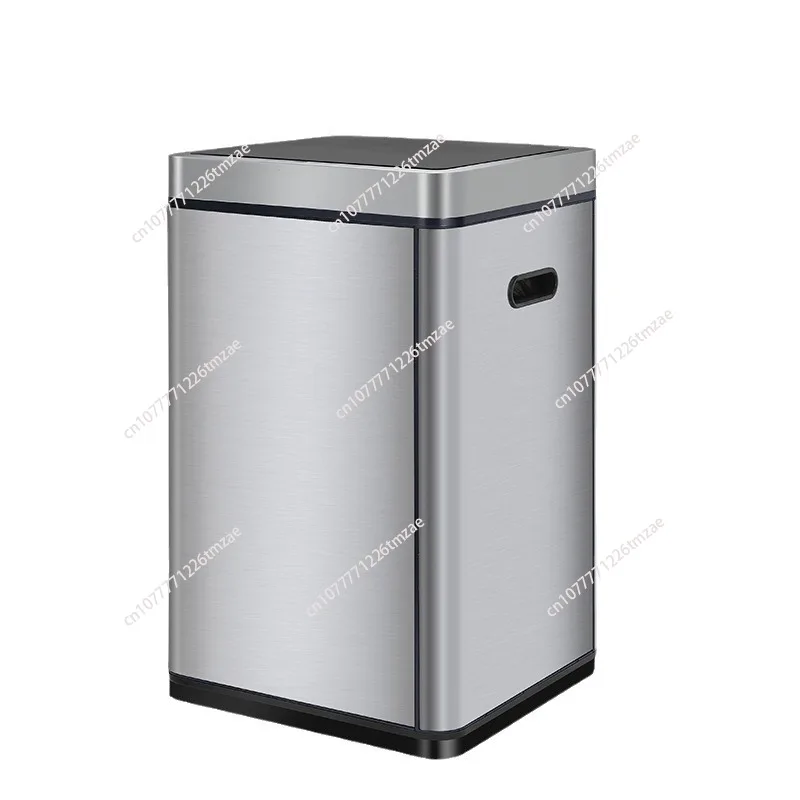 

Wholesale assembled stainless steel intelligent induction trash can large capacity 60L household with lid