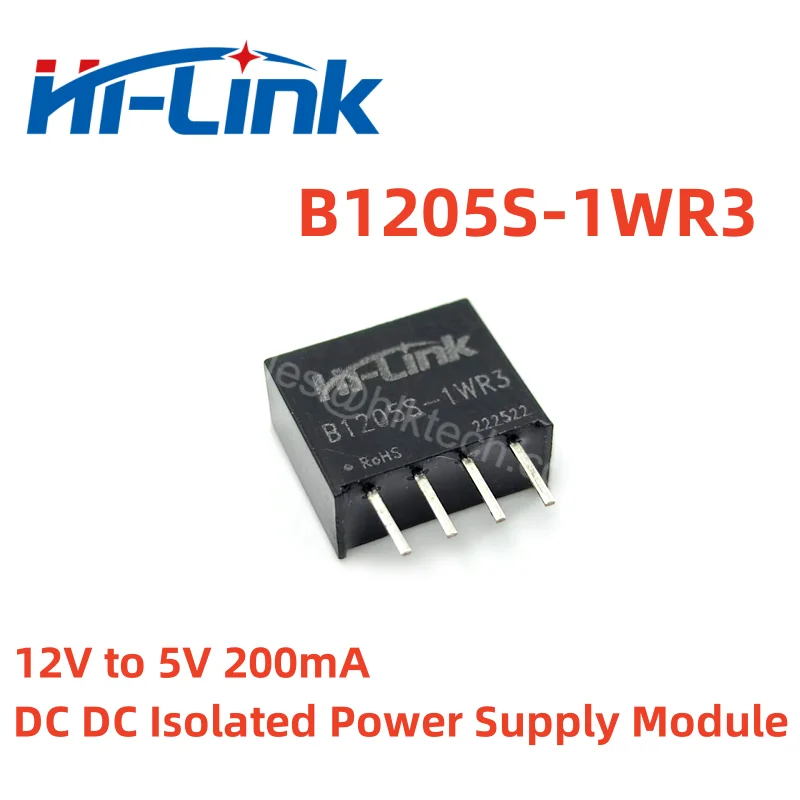 

Free Shipping 5pcs DC/DC B1205S-1WR3 1W 5V 200mA Output Tiny Power Consumption Long Life Design Power Supply Module Smart Home